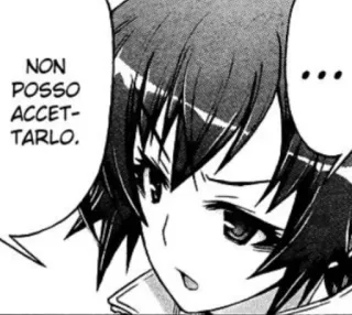 ❌ 35891b48 NON POSSO ACCETTARLO. Manga, Ý, Chữ, Buồn, Nghiêm túc telegram sticker