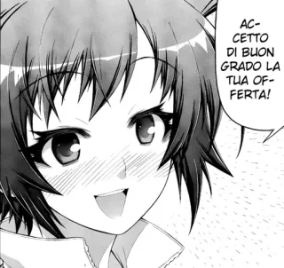 ☺️ 5445b046 ACCETTO DI BUON GRADO LA TUA OFFERTA! Anime, Manga, Cô gái, Nụ cười, Hạnh phúc, Sự chấp nhận telegram sticker