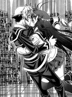 💏 a97a13c3 hôn, tình yêu, anime, manga, cặp đôi, trường học telegram sticker