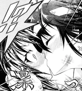 👩‍❤️‍💋‍👩 b348c452 楽 Manga, Anime, Hôn, Lãng mạn, Tình yêu, Tình cảm telegram sticker