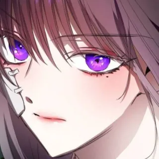 🔮 a18a7d37 动漫, 漫画, 女人, 紫色眼睛, 角色, 艺术 telegram sticker