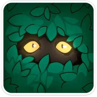 👀 fb7a9467 sbirciando, occhi, foglie, nascosto, cespuglio, pedinamento, osservando whatsapp sticker