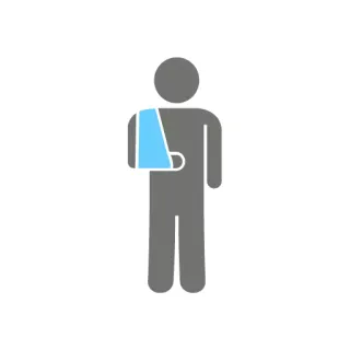 🚶‍♂️ 7a7fc35a cedera, lengan, gendongan, sakit, medis whatsapp sticker