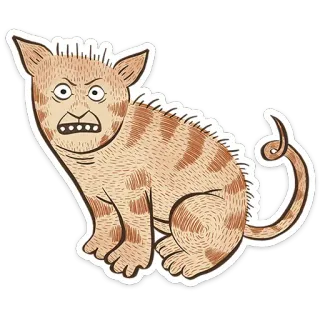 😺 938b9eb7 kucing, monster, makhluk mitos, hewan, ilustrasi, stiker, makhluk, kartun telegram sticker