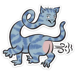 😺 96b70c97 kucing, kentut, humor, hewan, kartun telegram sticker