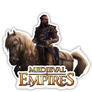 🏇 f640abfc MEDIEVAL EMPIRES Средневековье, Империи, Лошадь, Мужчина, Всадник, Видеоигра, Рыцарь telegram sticker