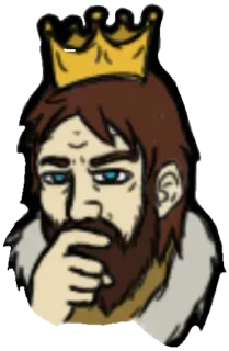 🤔 43a95436 king, crown, thinking, royalty, medieval telegram sticker