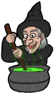 💚 5db64ed3 witch, potion, halloween, magic, cauldron telegram sticker