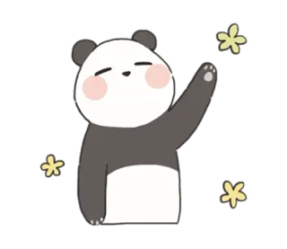 🌟 1ed5b8cb 熊猫, 可爱, 动物, 贴纸, 卡通 whatsapp sticker