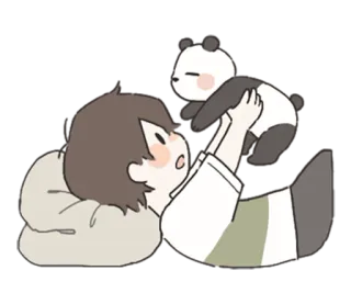 🌟 53a2b36b 孩子, 熊猫, 可爱, 玩具, 卡哇伊 whatsapp sticker