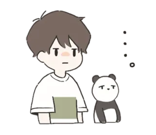 🌟 f23e1b43 卡通, 熊猫, 男孩, 角色, 可爱, 贴纸 whatsapp sticker