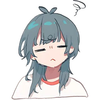 😣 424e1c91 Anime meisje, Cartoon, Humeurig, Slaperig, Meisje, Verdrietig telegram sticker