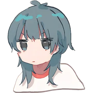 😒 6f55f446 Anime, Cartoon, Schattig, Sticker, Personage, Kunst telegram sticker