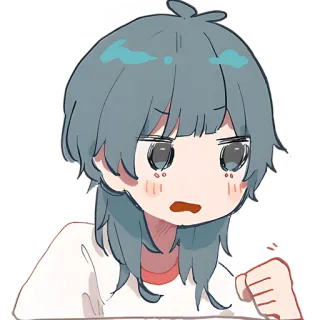 ✊ 8cf25219 Anime, Cartoon, Personage, Portret, Schattig, Illustratie telegram sticker