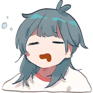 😴 a36d4460 slaperig, cartoon, anime, moe, gezicht, personage telegram sticker