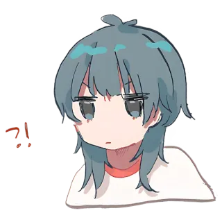 🤔 337aa506 ?! desenho animado, personagem, pergunta, exclamação, fofo, adesivo telegram sticker