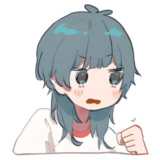 🥺 b10a4ed5 Desenho animado, Anime, Retrato, Arte digital, Sticker, Personagem, Ilustração telegram sticker