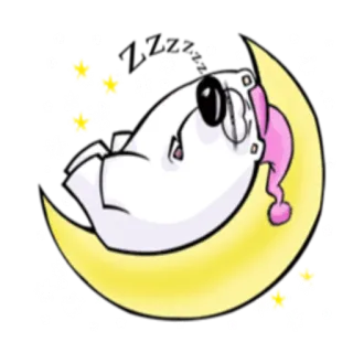 😴 88886064 mengantuk, bulan, bintang, lucu, beruang, mimpi, malam, tidur telegram sticker