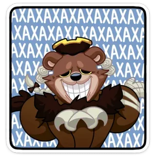 😃 18b5629c AXAXAXAXAXAXAXAXA animal, ours, dessin animé, illustration, mascotte, personnage telegram sticker