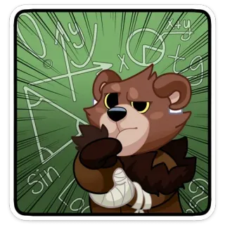 🤔 2054386a ours, mathématiques, maths, algèbre, géométrie, éducation telegram sticker