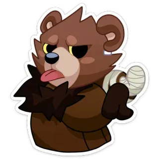 🤪 7c5feb43 ours, animal, dessin animé, autocollant, mignon, mammifère, personnage telegram sticker