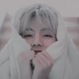 🍒 3a97f7a0 Person, Porträt, Decke, weißes Haar, Nahaufnahme, niedlich whatsapp sticker