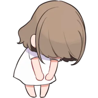 😔 a8f226b3 Cô gái anime, Buồn, Hoạt hình, Dễ thương, Cô gái, Cảm xúc, Chibi telegram sticker