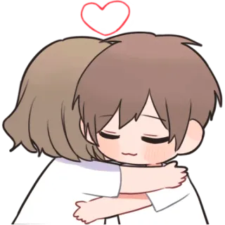 😍 6f90c544 peluk, cinta, pasangan, imut, kasih sayang, hubungan telegram sticker