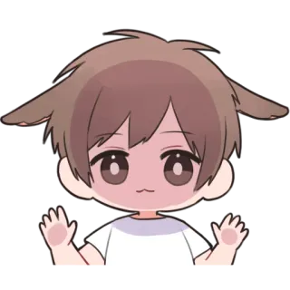 😔 9d4c21c1 Anime, Chibi, Imut, Kawaii, Karakter, Kartun telegram sticker