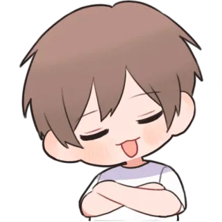 😎 a9eee319 Kartun, Anak laki-laki, Lucu, Melet telegram sticker