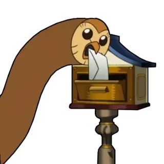 😝 11712bfc Hooty The Owl House дом совы, хути, мультфильм, почтовый ящик, письмо, анимация telegram sticker