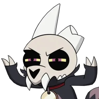 😒 37d04a74 King The Owl House Мультфильм, Король, Дом совы, Мультяшный персонаж, Скелетный, Череп telegram sticker