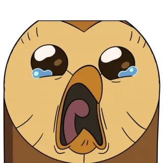 😫 6744166d Hooty The Owl House Хути, плачет, грустный, Дом совы, мультфильм, сова telegram sticker