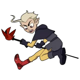 😠 0334e5cf Hunter The Owl House kartun, animasi, penyihir, sihir, penyihir wanita, karakter telegram sticker