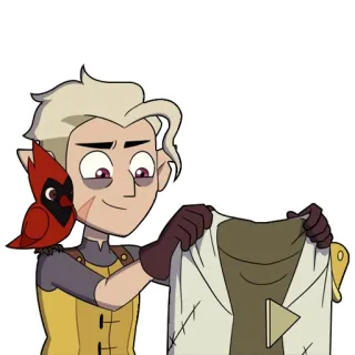 😊 4dfb4bd8 Hunter The Owl House kartun, fanart, stiker, owl house, hunter, cardinal, sihir telegram sticker