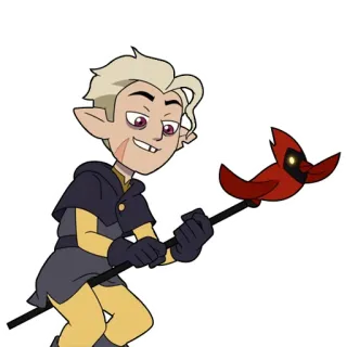 😏 67530a3b Hunter The Owl House Kartun, Fantasi, Karakter, The Owl House, Hunter, Golden Guard, Animasi, Grimwalker telegram sticker