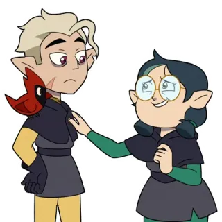 😕 6c6239a3 Hunter The Owl House kartun, animasi, fantasi, penyihir, sihir, persahabatan telegram sticker