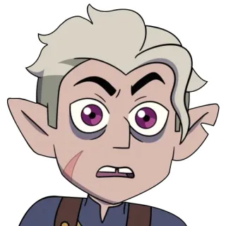 😧 7b800f85 Hunter The Owl House Hunter, The Owl House, kartun, stiker, karakter, animasi telegram sticker