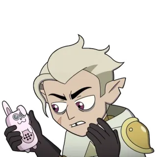 😠 81d5a560 Hunter The Owl House kartun, kecewa, anime, acara tv, penyihir, sihir, pemburu, the owl house telegram sticker