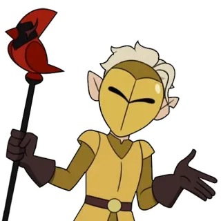 🤡 847ea2a6 Hunter The Owl House Hunter, The Owl House, kartun, fantasi, Golden Guard telegram sticker