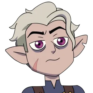 😒 a38ed096 Hunter The Owl House kartun, animasi, Disney, karakter, fanart telegram sticker