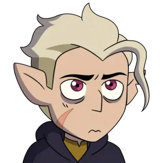 😖 a3f8620d Hunter The Owl House kartun, anime, bekas luka, karakter, The Owl House, Hunter telegram sticker