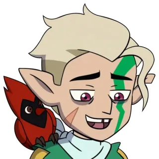 😊 b823b325 Hunter The Owl House Hunter, The Owl House, kartun, fanart, karakter telegram sticker
