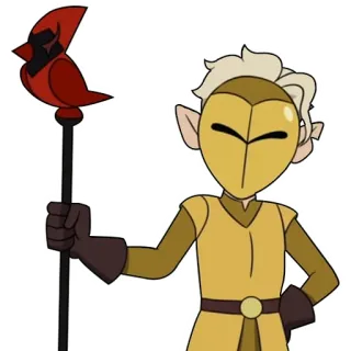 🤡 ef1f46b4 Hunter The Owl House Kartun, Animasi, Fantasi, The Owl House, Golden Guard, Hunter telegram sticker