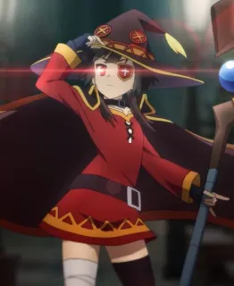 😏 11fc8588 Megumin Konosuba 애니메이션, 마법사, 마법, 판타지 telegram sticker