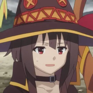 😰 75873d39 Megumin Konosuba 애니메이션, 만화, 메구밍, 코노스바, 폭렬, 마법사, 카와이 telegram sticker