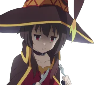 😩 8502ffec Megumin Konosuba 애니메이션, 코노스바, 메구밍, 만화, 마법, 와이푸, 귀여운 telegram sticker