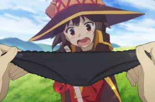 👙 ee92fe00 Megumin Konosuba 애니메이션, 메구밍, 코노스바, 속옷, 코미디 telegram sticker