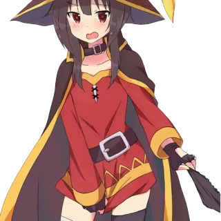 💋 28dc23a6 Megumin Konosuba Anime, Manga, Konosuba, Megumin, Personnage, Magicien telegram sticker