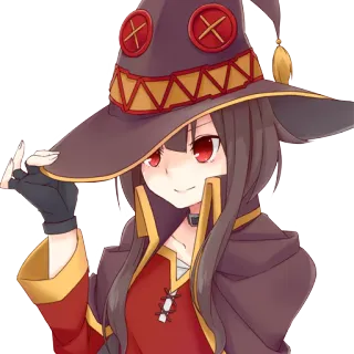 😎 3db8e7c3 Megumin Konosuba Anime, Megumin, Konosuba, Magicien, Mignon, Magie, Fille telegram sticker
